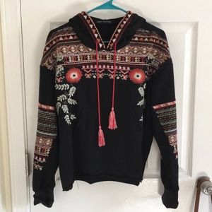 Black Embroidered Sweatshirt (Kismet Collections)